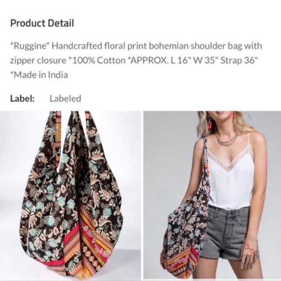 B121G🖤❤️Ruggine customer fave black + red+ multi zip closure hobo bag! Bohobest - Picture 3 of 14